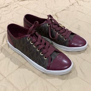 BRAND NEW Michael Kors burgundy Sneakers